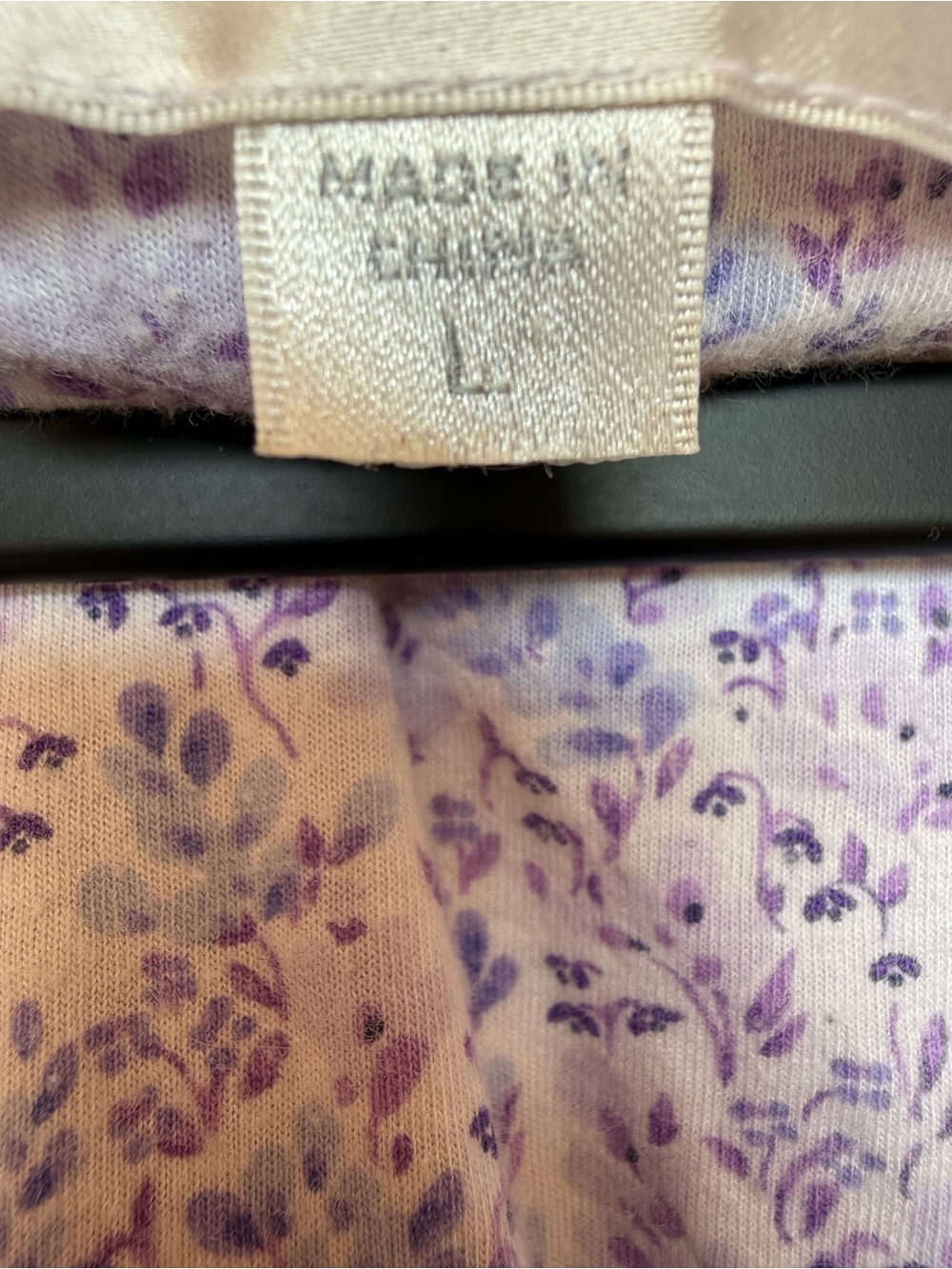Eileen West Lavender Floral Lace-Trim Nightgown Size Large - Picture 4 of 6